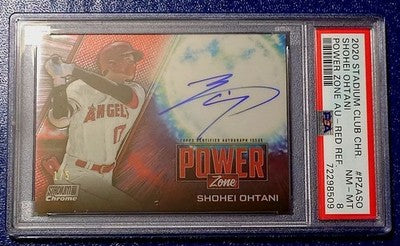 2020 Topps Stadium Club Shohei Ohtani Auto 1/5 PSA 8 Angels MBL