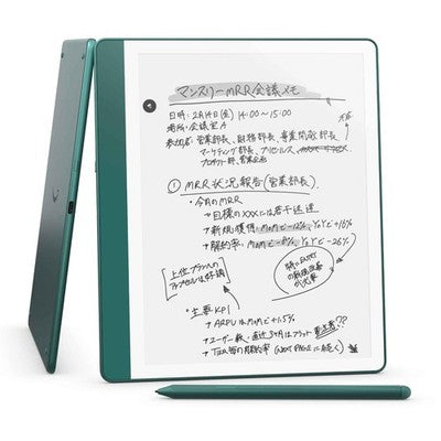 Metallic jade color Amazon Kindle Scribe (2024) 64GB Tungsten Premium Pen