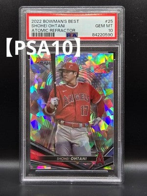 Shohei Ohtani 2022 Bowman's Best Atomic Refracto Parallel Card PSA10 #25
