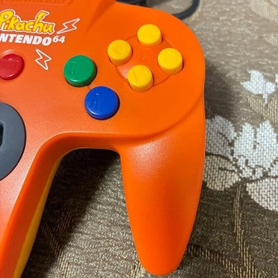 Nintendo 64 Controller Pikachu Pokemon N64 Orange Yellow NUS-005 Limited Tested