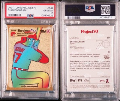 PSA10 Shohei Ohtani by Topps Project70 Pokémon Card Homage Angels uniform
