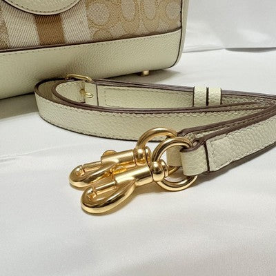 Coach Patch Dempsey Carryall Signature Jacquard with Stripes Khaki/Chalk