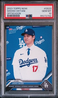 Topps Now Shohei Ohtani PSA 10 Gem Mint Dodgers Intro Press Conference