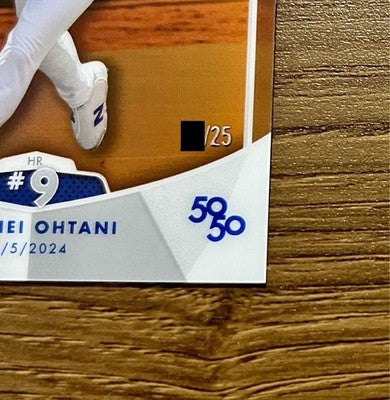 Topps 2024 Shohei Otani 50/50 Orange parallel card Los Angeles Dodgers MBL