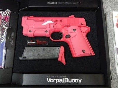 SAO Gun Gale Online AM.45 LLENN Vorpal Bunny Gas Blowback Pistol pink gift *11