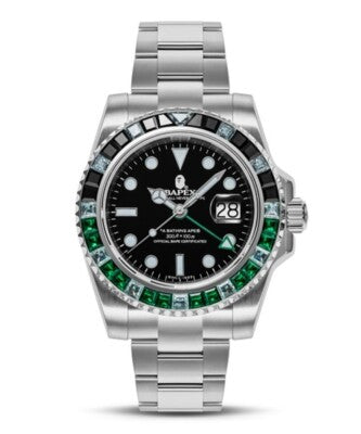 check description A BATHING APE TYPE 2 BAPEX CRYSTAL STONE Men three-color