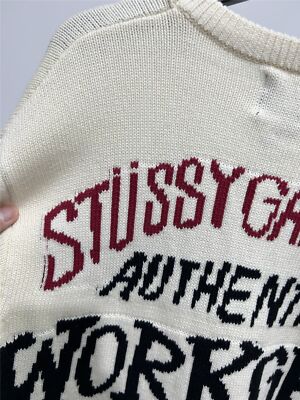 see description size S-XL STUSSY Stylish Classic Back Jacquard Monogram Jumper