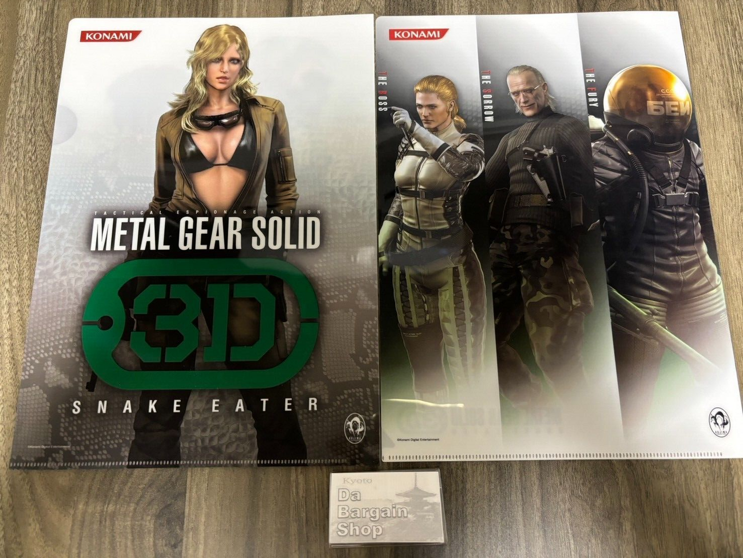 MGS3D Clear File Set of 2 "3DS Soft METAL GEAR SOLID SNAKE EATER 3D Premium acs