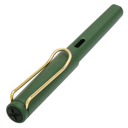bargain price LAMY safari field green gold clip fountain pen　EF,F,Msp