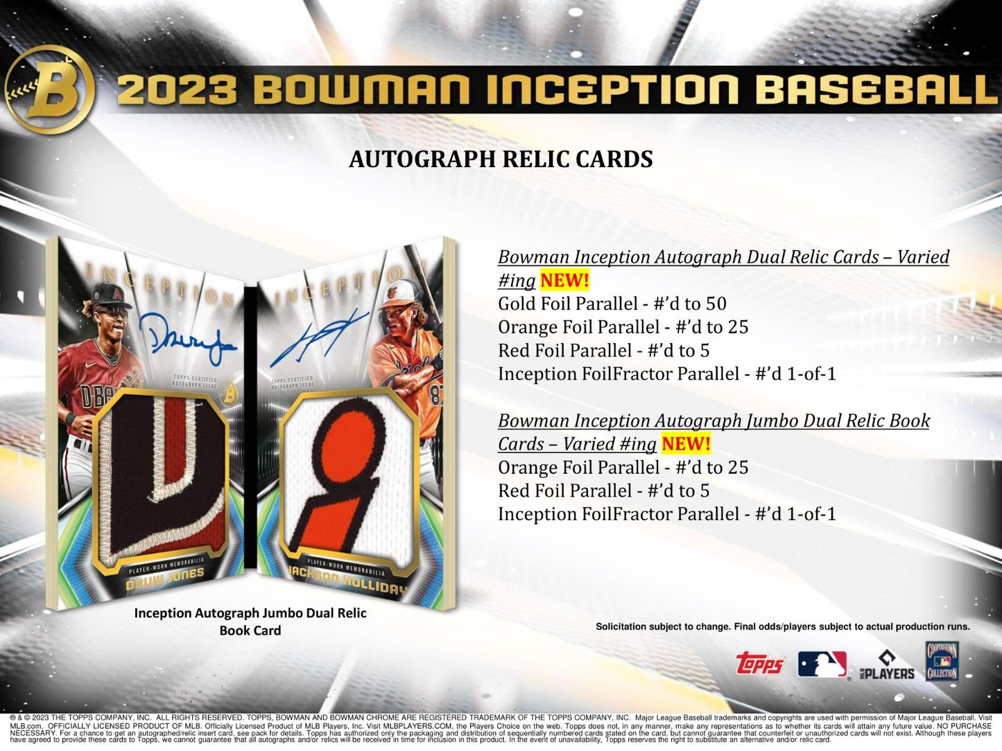 2023 Bowman Inception Baseball Hobby Box - Factory Sealed