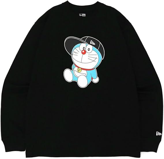 NEW ERA Doraemon Cotton Long Sleeve T-Shirt Cap Off White Regular Fit JAPAN New