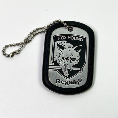 【Set of 3】 Metal Gear Solid FOX HOUND Dog Tag Keychain Snake Regain