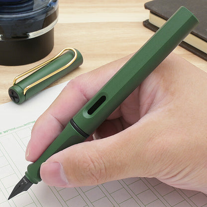 bargain price LAMY safari field green gold clip fountain pen　EF,F,Msp