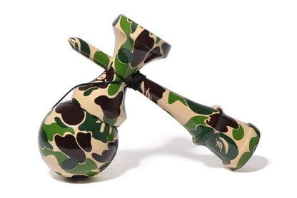 A BATHING APE Japanese Kendama  ABC CAMO Pattern GREEN JPN Toy Cypress Wood