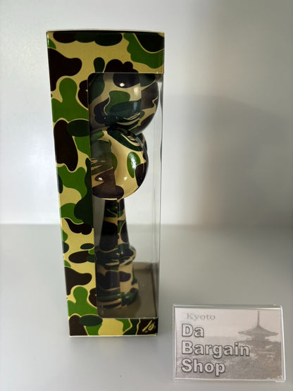 A BATHING APE Japanese Kendama  ABC CAMO Pattern GREEN JPN Toy Cypress Wood