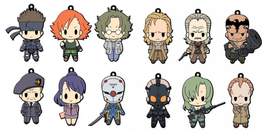 【Choose from 4 patterns】 Metal Gear Solid D4 Rubber Keychain Vol.1&Vol.2