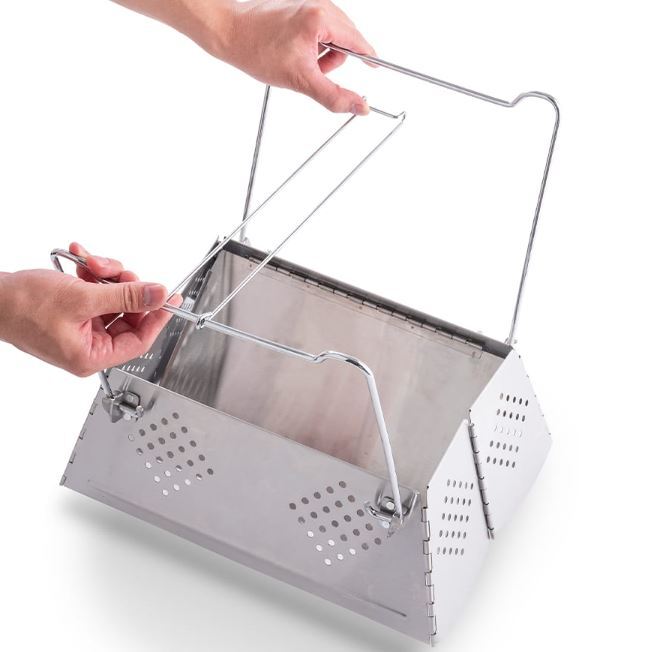 Bargain Price WORKMAN Wide Folding Square Grill NEW Japan camp
