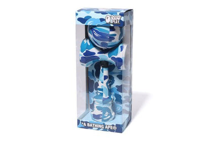 A BATHING APE Japanese Kendama ABC CAMO Pattern Blue JPN Skill Toy Cypress Wood