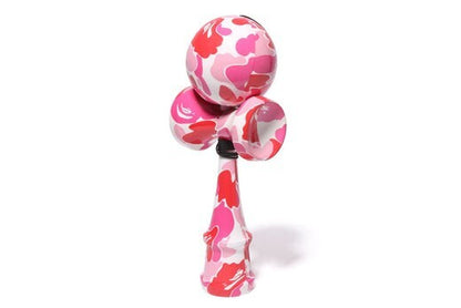 A BATHING APE Japanese Kendama  ABC CAMO Pattern Pink JPN Skill Toy Cypress Wood