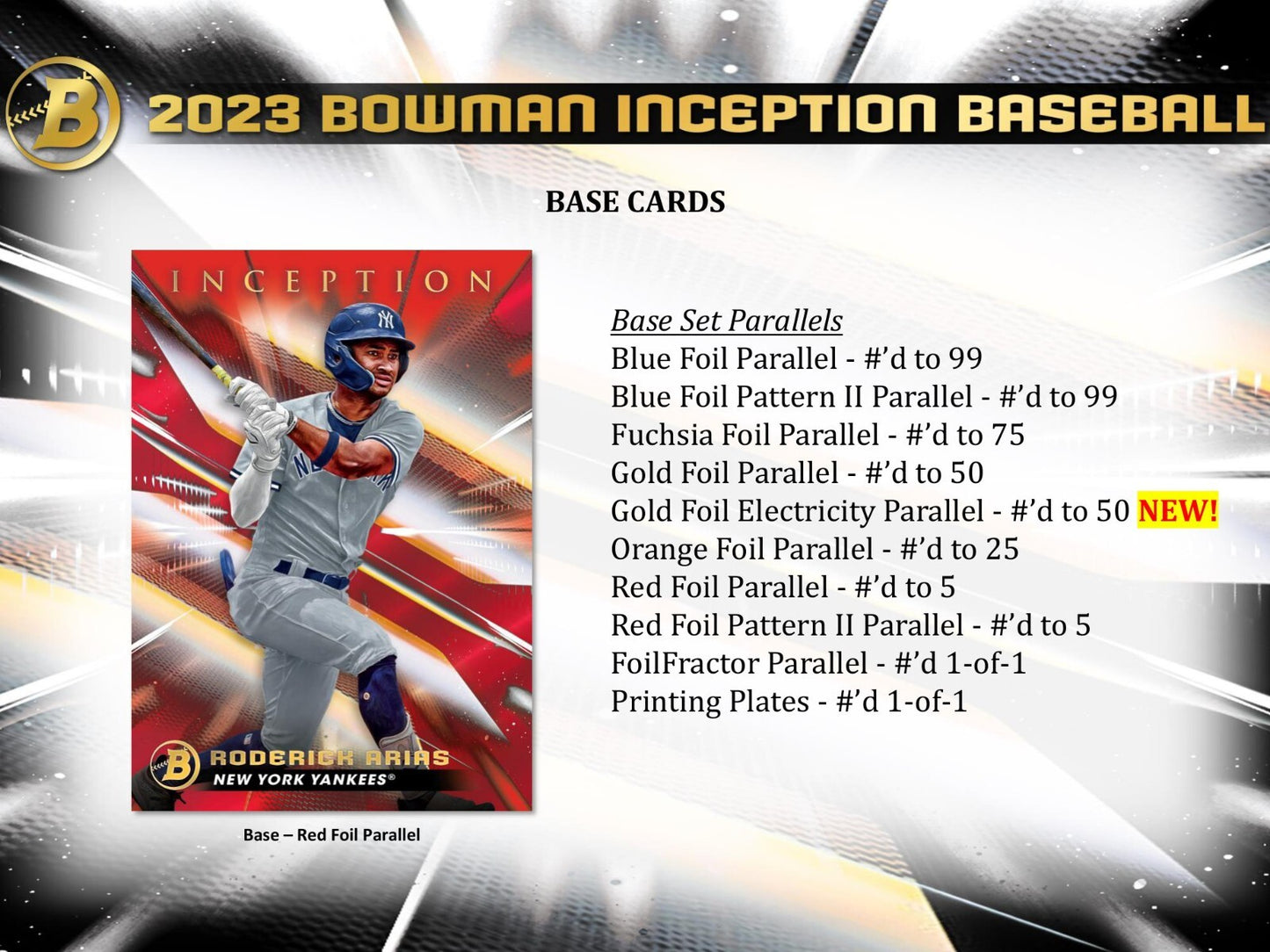 Bargain price  2023 Topps Bowman Inception Baseball Hobby Box acs