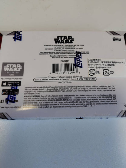 2023 Topps Star Wars Signature Series Hobby Box - Guaranteed Autograph