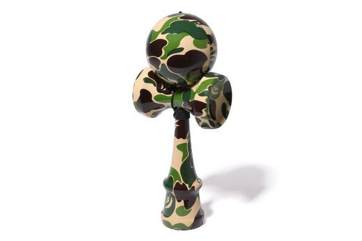A BATHING APE Japanese Kendama  ABC CAMO Pattern GREEN JPN Toy Cypress Wood