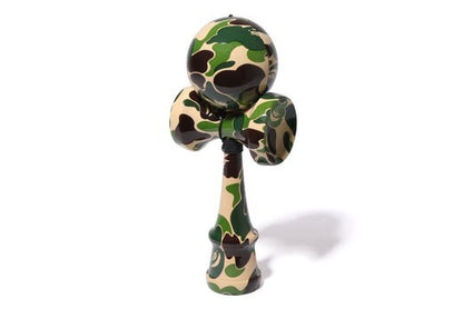 A BATHING APE Japanese Kendama  ABC CAMO Pattern GREEN JPN Toy Cypress Wood