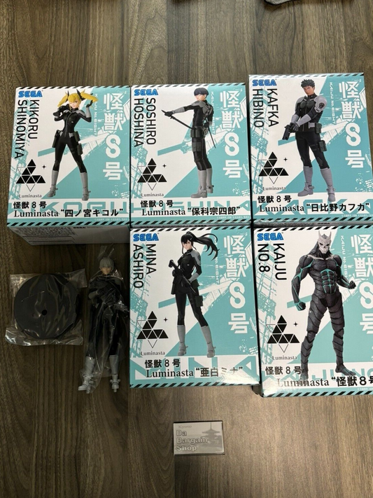 【Set of 6】 Kaiju No 8 Figure Luminasta SEGA Japan 2024 Mina, Kikol, Hoshina,Leno
