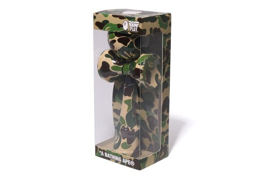 A BATHING APE Japanese Kendama  ABC CAMO Pattern GREEN JPN Toy Cypress Wood