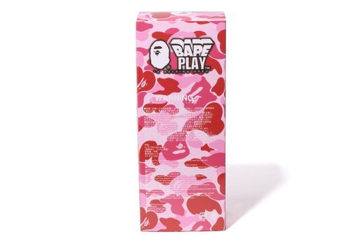 A BATHING APE Japanese Kendama  ABC CAMO Pattern Pink JPN Skill Toy Cypress Wood