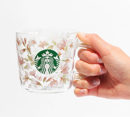 Bargain SAKURA2024 Shell Handle Heat Resistant Glass Mug 355ml Starbucks Coffee