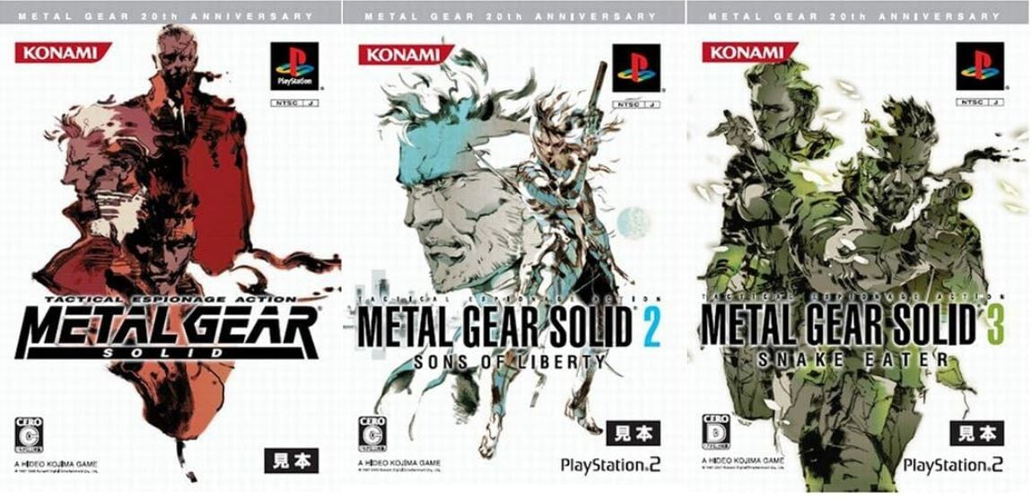 METAL GEAR SOLID 20th 3Games set  PS1 PS2 Sons of Liberty & Snake Eater  acs