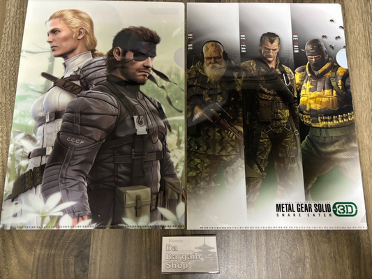 MGS3D Clear File Set of 2 "3DS Soft METAL GEAR SOLID SNAKE EATER 3D Premium Pack