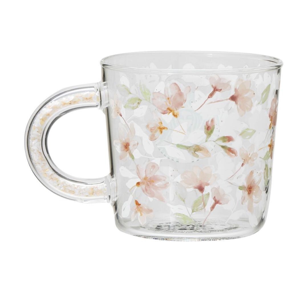 Bargain SAKURA2024 Shell Handle Heat Resistant Glass Mug 355ml Starbucks Coffee